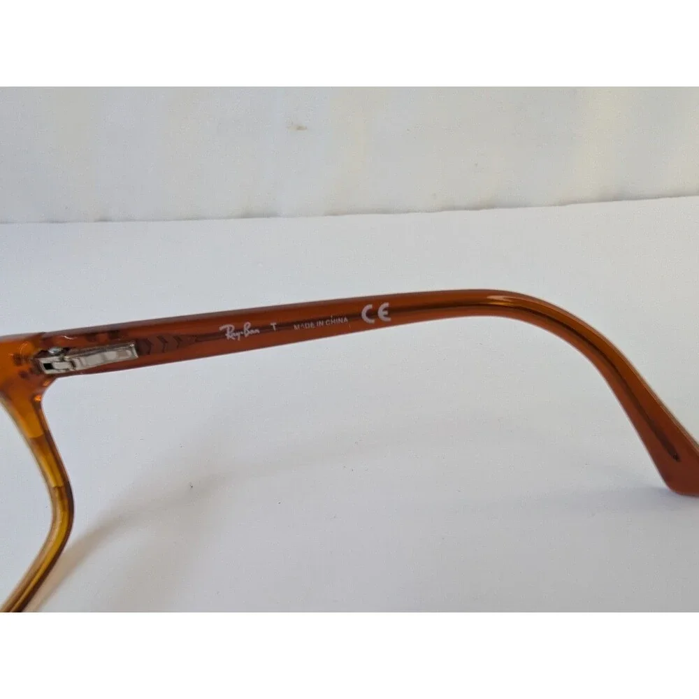 Ray-Ban Junior RY1536 3732 Kids Eyeglasses Frames Only Amber Brown Cat-Eye 46mm